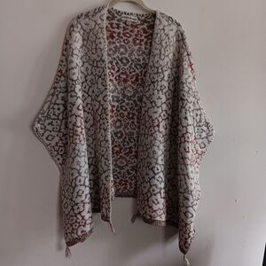 Knox Rose Cotton Blend Boho Sleeveless Open Front Cardigan XL